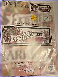 Candamar Farmer's Market Picture Counted Cross Stitch Kit 51138 14 x 5 1999