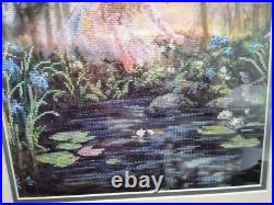 Candamar The Wishing Pool Fairy Embellish Finished Cross Stitch ArtFramed 20x24 Candamar The Wishing Pool Fairy Embellish Finished Cross Stitch ArtFramed 20x24
