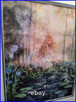Candamar The Wishing Pool Fairy Embellish Finished Cross Stitch ArtFramed 20x24 Candamar The Wishing Pool Fairy Embellish Finished Cross Stitch ArtFramed 20x24