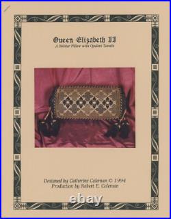 Catherine Coleman Queen Elizabeth II Bolster Pillow Tassels Needlepoint KIT