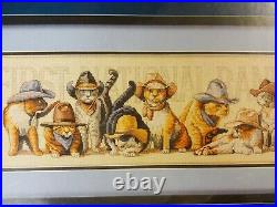 Cats in Cowboy Hats Sunset Counted Cross Stitch Kit #13642 James-Younger Gang