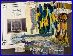 Chatelaine Cross Stitch FULL Kit Persian Iris Garden Mandala Threads & Bead Pack