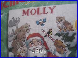 Christmas Bucilla Crewel Stitchery Stocking KIT, SANTA'S SING ALONG, 84301,18
