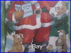 Christmas Bucilla Crewel Stitchery Stocking KIT, SANTA'S SING ALONG, 84301,18