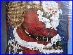 Christmas Bucilla Holiday Needlepoint Stocking Kit, DOWN THE CHIMNEY, 60690,18