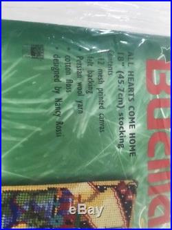 Christmas Bucilla Needlepoint 18 Stocking Kit ALL HEARTS COME HOME 60779 Rossi