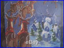 Christmas Bucilla Needlepoint Holiday Stocking Kit, OVER THE ROOFTOP, 18,84792