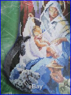 Christmas Bucilla Needlepoint Stocking Kit, AWAY IN A MANGER, Nativity, #84417,18