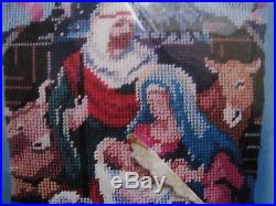 Christmas Bucilla Needlepoint Stocking Kit, NATIVITY, Manger, Family, Gillum, #60712