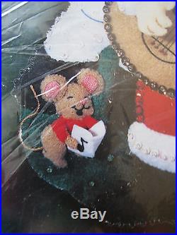 Christmas Bucilla STOCKING FELT Applique Holiday Kit,ROCK & ROLL SANTA,84587,18"