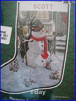 Christmas Candamar Holiday Needlepoint Stocking Kit, PLAYMATES, 30897, Bergeron, 17