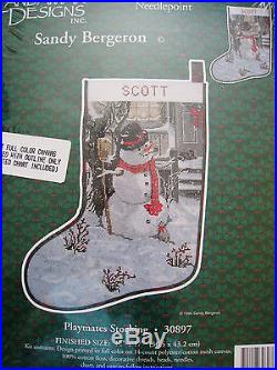 Christmas Candamar Holiday Needlepoint Stocking Kit, PLAYMATES, 30897, Bergeron, 17