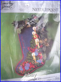 Christmas Candamar Needlepoint Stocking Holiday Kit, CANDLELIGHT, Floss, 30739,17