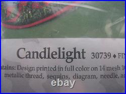 Christmas Candamar Needlepoint Stocking Holiday Kit, CANDLELIGHT, Floss, 30739,17