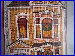 Christmas Candamar Needlepoint Stocking Holiday Kit, VICTORIAN HOUSE, 30638,17