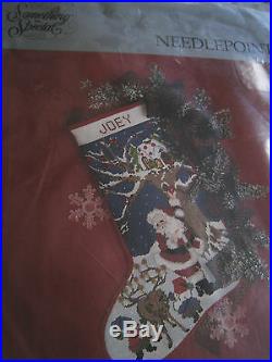 Christmas Candamar Needlepoint Stocking Kit, TREE TIME, Santa House, Elf, 30741,17