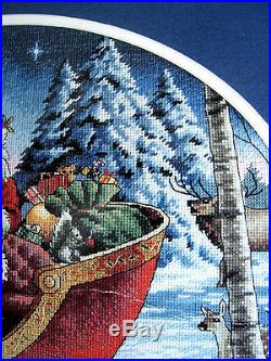 Christmas Counted Cross Dimensions GOLD Picture Holiday KIT, SANTA'S SLEIGH, 8664