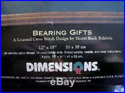 Christmas Counted Dimensions GOLD COLLECTION Picture KIT, BEARING GIFTS, 8638, NIP