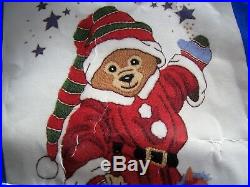 Christmas Crewel Stitchery Dimensions Stocking KIT, SANTA BEAR, Toy, Hague, 8058,16