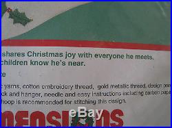 Christmas Crewel Stitchery Dimensions Stocking KIT, SANTA FULL OF TOYS, 8075,16