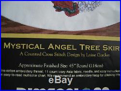 Christmas Dimensions GOLD COLLECTION Counted Tree Skirt KIT, MYSTICAL ANGEL, 8474