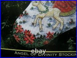 Christmas Dimensions GOLD Collection Counted Stocking KIT, ANGEL OF DIVINITY, 8478
