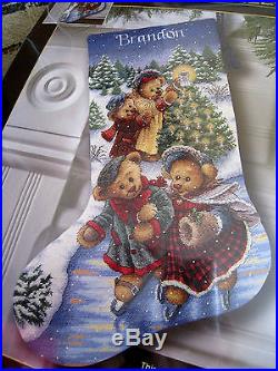 Christmas Dimensions GOLD Counted Cross Stocking Craft KIT, VICTORIAN BEARS, 8753