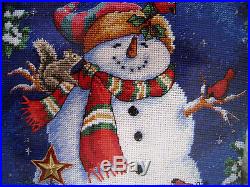 Christmas Dimensions GOLD Counted Cross Stocking KIT, GLISTENING SNOWMAN, 8640,16