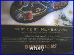 Christmas Dimensions GOLD Counted Cross Stocking KIT, MUST BE ST. NICK, 8567,16