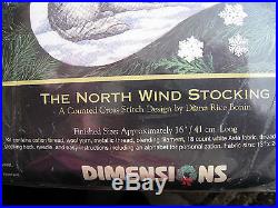 Christmas Dimensions GOLD Counted Cross Stocking KIT, THE NORTH WIND, 8599,16