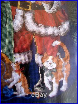 Christmas Dimensions Holiday Needlepoint Stocking Kit, A PAUSE FOR CLAUS, 9115,16