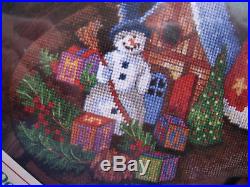 Christmas Dimensions Holiday Needlepoint Stocking Kit, MERRY MOMENT, 9126, Rare, 16