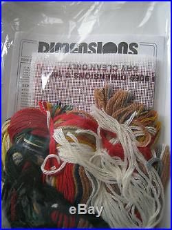 Christmas Dimensions Holiday Needlepoint Stocking Kit, SANTA'S GIFTS, Green, #9069