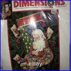 Christmas Dimensions Needlepoint Stocking Craft Kit, SANTA'S TOY SHOP, 9123,16