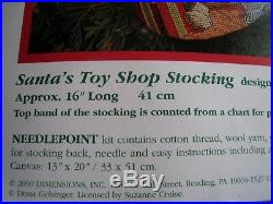 Christmas Dimensions Needlepoint Stocking Craft Kit, SANTA'S TOY SHOP, 9123,16