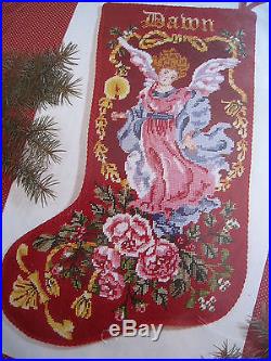 Christmas Janlynn Holiday Needlepoint Stocking Kit, VICTORIAN ANGEL, 136-21,17