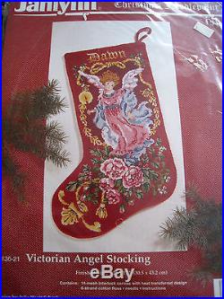 Christmas Janlynn Holiday Needlepoint Stocking Kit, VICTORIAN ANGEL, 136-21,17