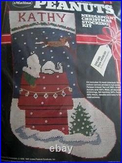 Christmas Malina Needlepoint Stocking Kit, DREAMS, Peanuts, Snoopy, Schulz, 8500/001