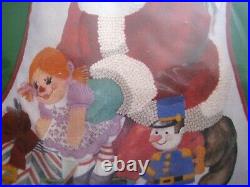 Christmas Needle Treasures Crewel Stitchery Stocking KIT, JOLLY SANTA, 00844,19