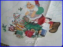 Christmas Needle Treasures Crewel Stitchery Stocking KIT, JOLLY SANTA, 00844,19