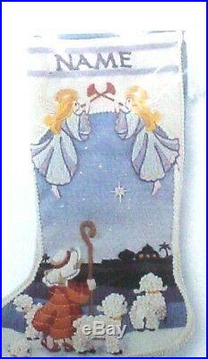Christmas Stocking Sunset Crewel Embroidery Kit THE LITTLE SHEPHERD 2031