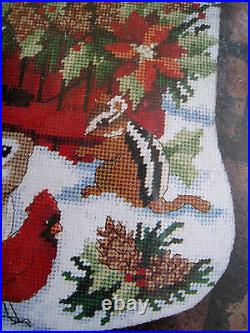Christmas Sunset Holiday Stocking Kit, WOODLAND WILDLIFE, 19015, Stouffer, Size 16