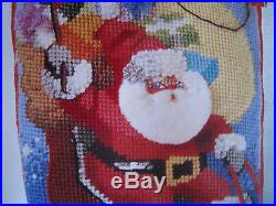 Christmas Sunset Needlepoint Holiday Stocking Kit, DASH AWAY ALL, Gerrish, 6021,18
