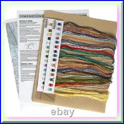 Coastal Serenity Cross Stitch Kit Beginner's Delight! 13x10 with 14 Cnt. Nat