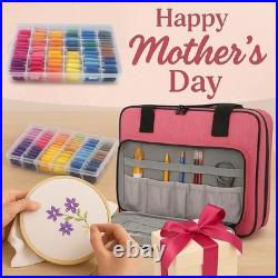 Complete Crafting Essentials Embroidery & Cross Stitch Kit with Organizer Bag