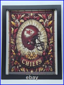 Completed Diamond Art KANSAS CITY CHIEFS FRAMED 12x15