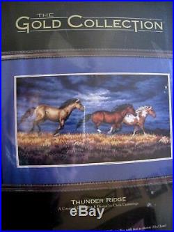 Counted Cross Dimensions GOLD COLLECTION PICTURE KIT, THUNDER RIDGE, Horses, 3853