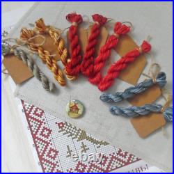 Counted Cross Stitch Hand Embroidery Kit Russian Patterns Sampler