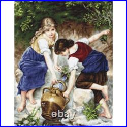 Counted Cross Stitch Kit At the fountain Luca-S B564 DIY