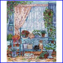 Counted Cross Stitch Kit Cat DIY Unprinted canvas